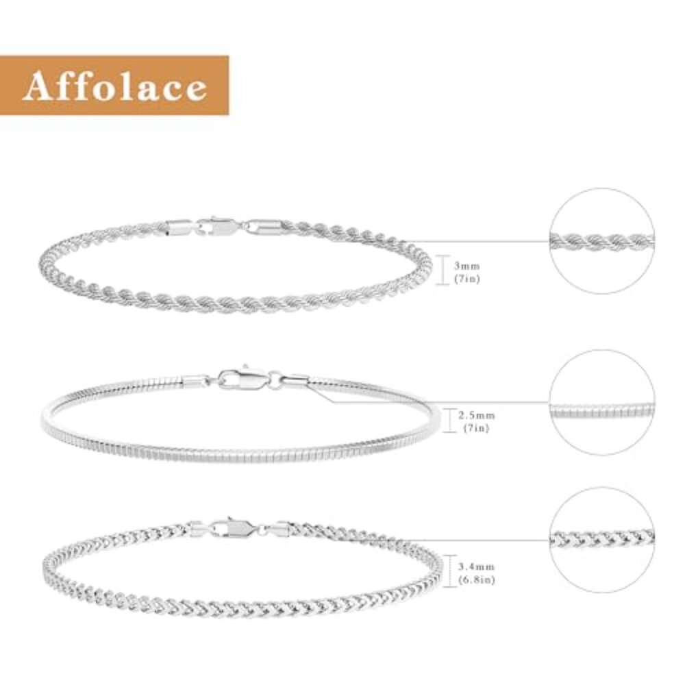 Silver Plated Stackable Bracelet Set Minimal Chic… - image 6